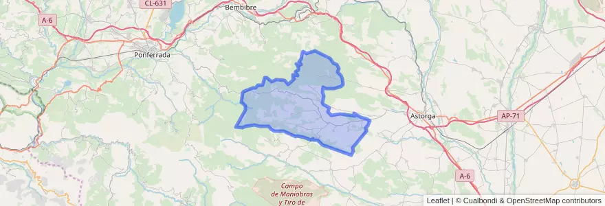 Mapa de ubicacion de Santa Colomba de Somoza.