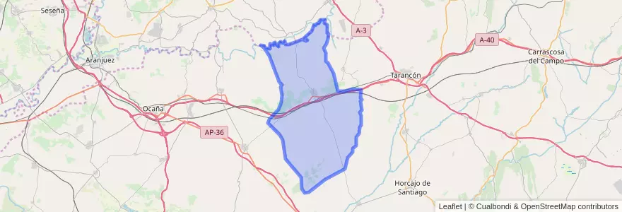 Mapa de ubicacion de Santa Cruz de la Zarza.