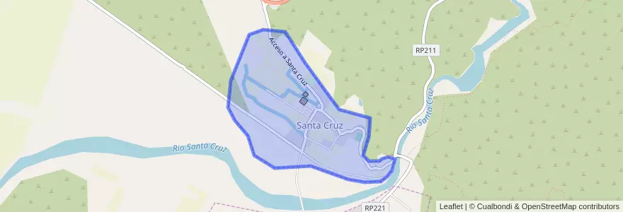 Mapa de ubicacion de Santa Cruz.