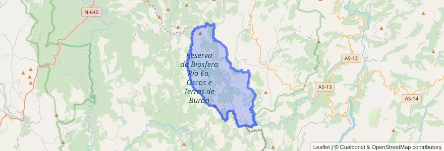 Mapa de ubicacion de Santa Eulalia de Oscos.