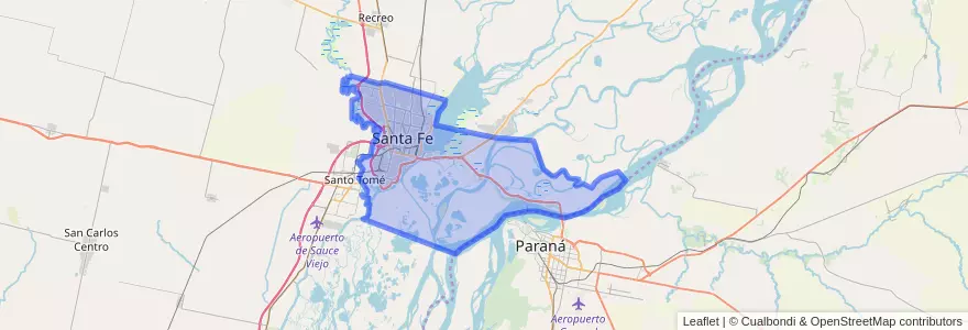 Mapa de ubicacion de سانتا في العاصمة.