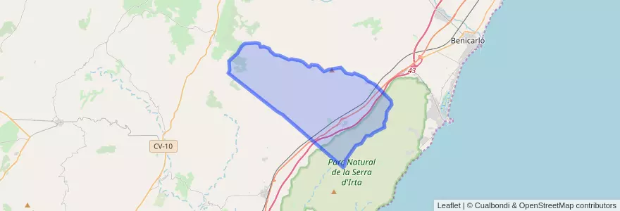 Mapa de ubicacion de Santa Magdalena de Pulpis.