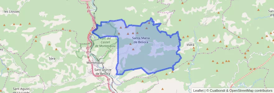 Mapa de ubicacion de Santa Maria de Besora.
