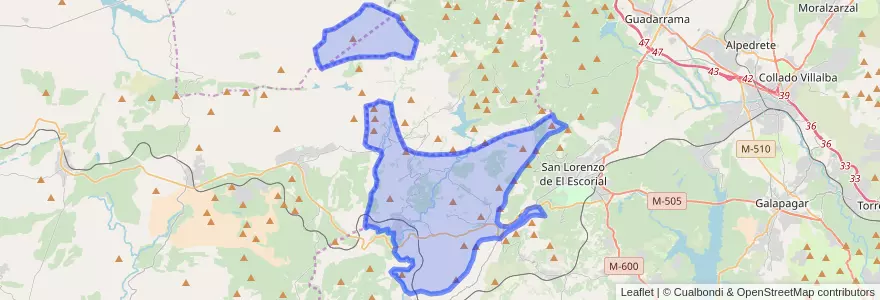 Mapa de ubicacion de Santa María de la Alameda.