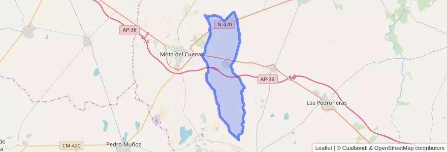 Mapa de ubicacion de Santa María de los Llanos.