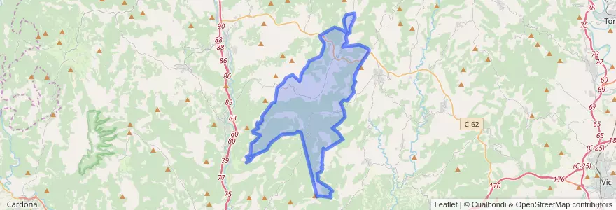 Mapa de ubicacion de Santa Maria de Merlès.
