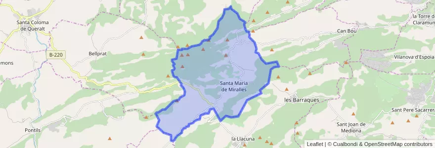 Mapa de ubicacion de Santa Maria de Miralles.