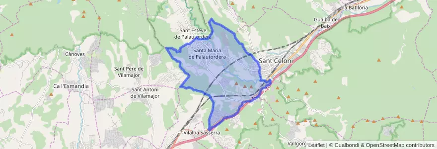 Mapa de ubicacion de Santa Maria de Palautordera.