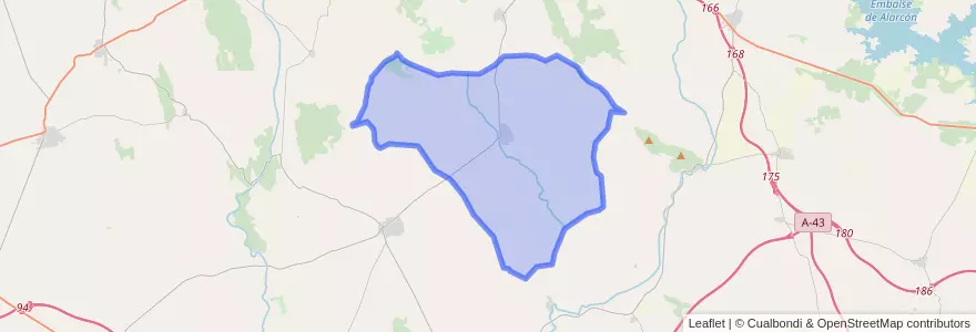 Mapa de ubicacion de Santa María del Campo Rus.