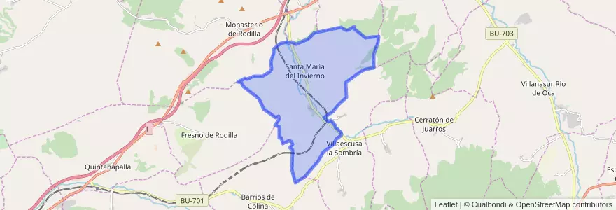 Mapa de ubicacion de Santa María del Invierno.