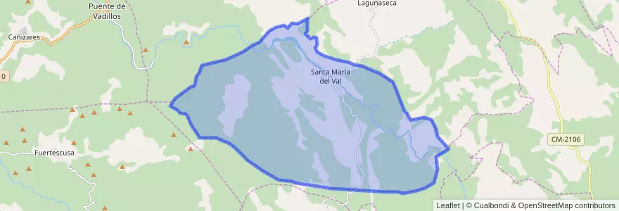 Mapa de ubicacion de Santa María del Val.