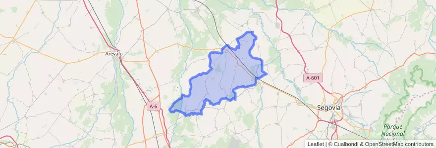 Mapa de ubicacion de Santa María la Real de Nieva.
