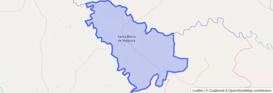 Mapa de ubicacion de Santa Marta de Magasca.
