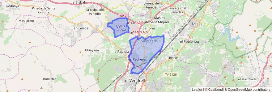 Mapa de ubicacion de Santa Oliva.