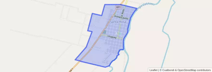 Mapa de ubicacion de Santa Rosa.