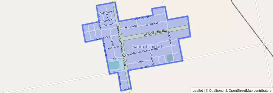 Mapa de ubicacion de Santa Trinidad.
