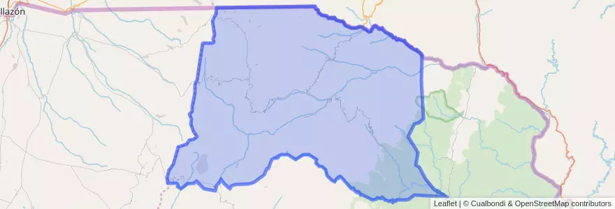 Mapa de ubicacion de Santa Victoria Oeste.