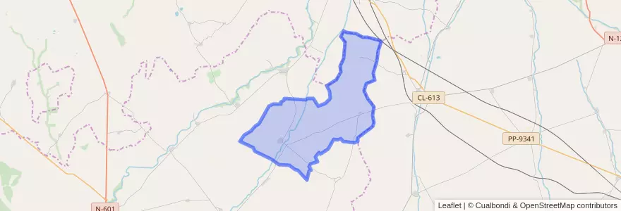 Mapa de ubicacion de Santervás de Campos.