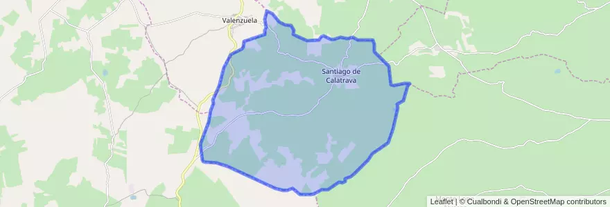 Mapa de ubicacion de Santiago de Calatrava.