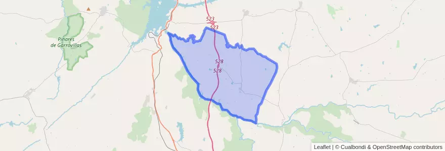 Mapa de ubicacion de Santiago del Campo.