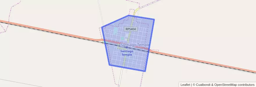 Mapa de ubicacion de Santiago Temple.