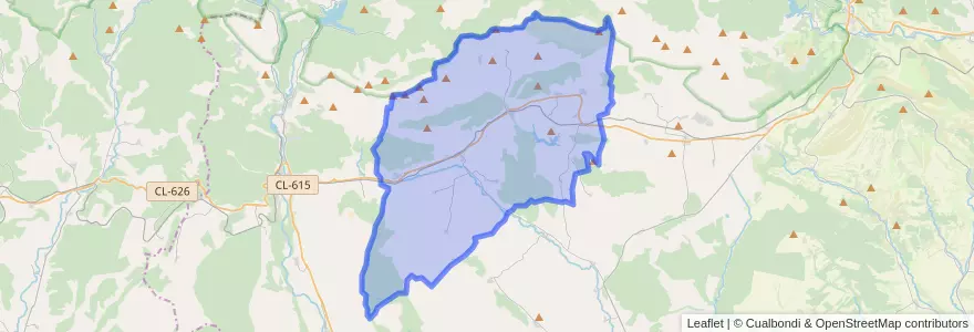 Mapa de ubicacion de Santibáñez de la Peña.
