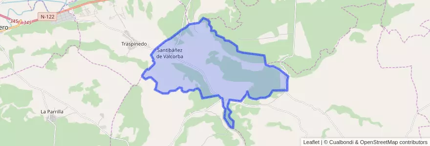 Mapa de ubicacion de Santibáñez de Valcorba.