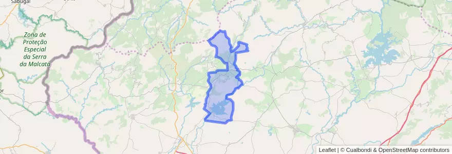 Mapa de ubicacion de Santibáñez el Alto.