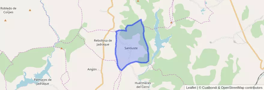 Mapa de ubicacion de Santiuste.