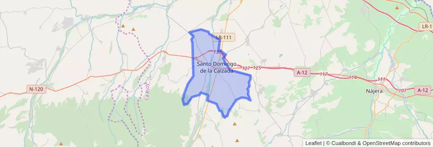 Mapa de ubicacion de Santo Domingo de la Calzada.