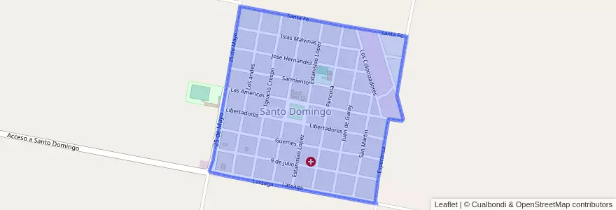 Mapa de ubicacion de Santo Domingo.