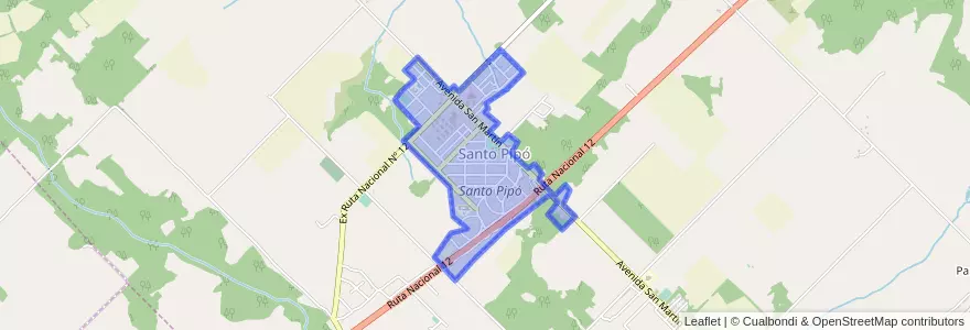 Mapa de ubicacion de Santo Pipó.