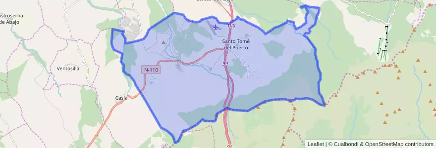 Mapa de ubicacion de Santo Tomé del Puerto.
