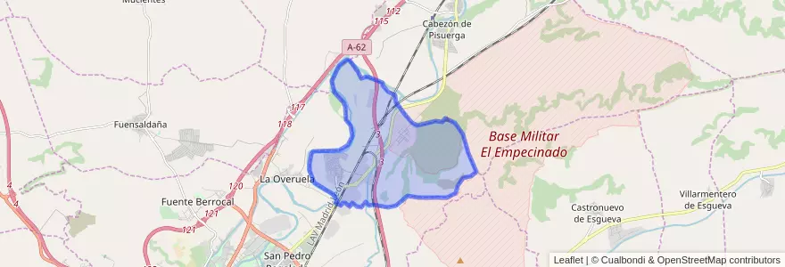 Mapa de ubicacion de Santovenia de Pisuerga.