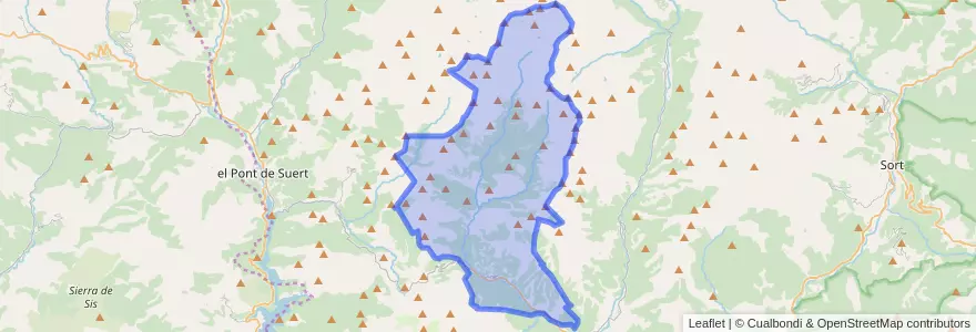 Mapa de ubicacion de Sarroca de Bellera.