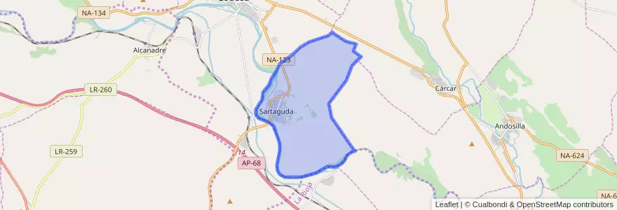 Mapa de ubicacion de Sartaguda.