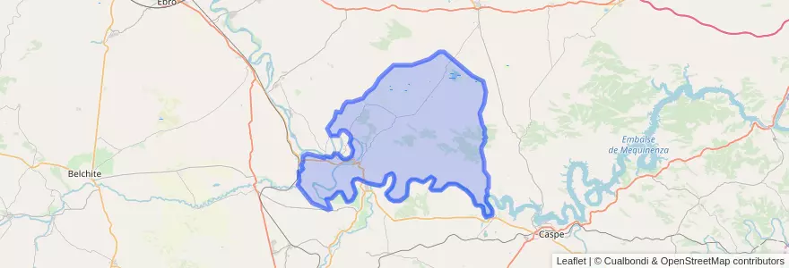 Mapa de ubicacion de Sástago.