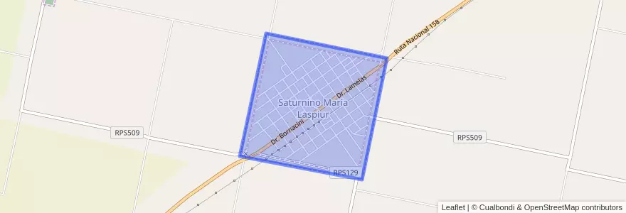 Mapa de ubicacion de Saturnino M. Laspiur.