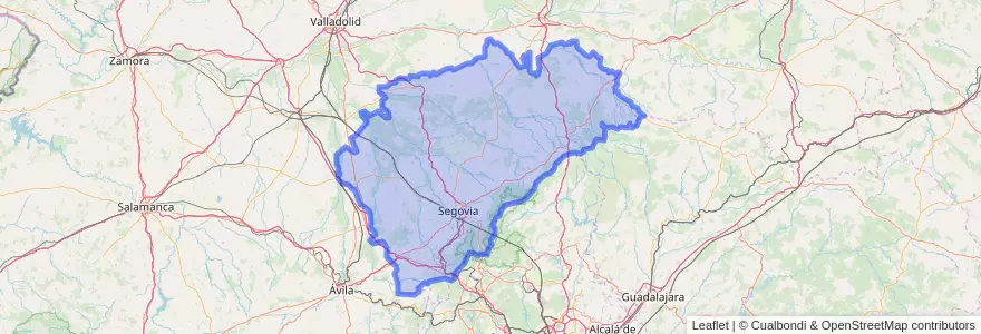 Mapa de ubicacion de Сеговия.
