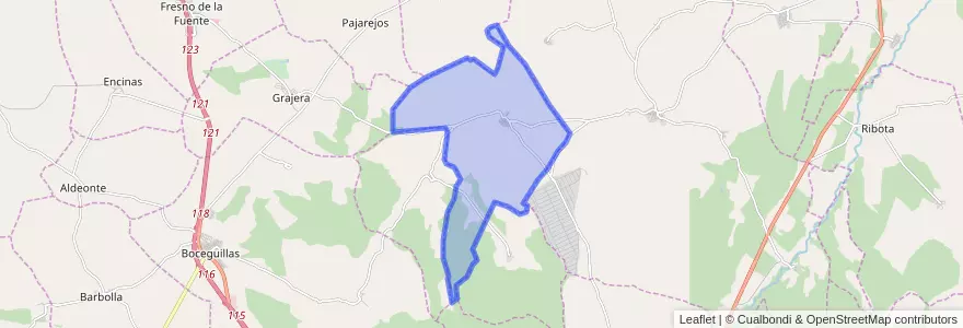Mapa de ubicacion de Sequera de Fresno.