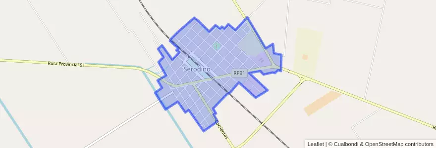 Mapa de ubicacion de Serodino.