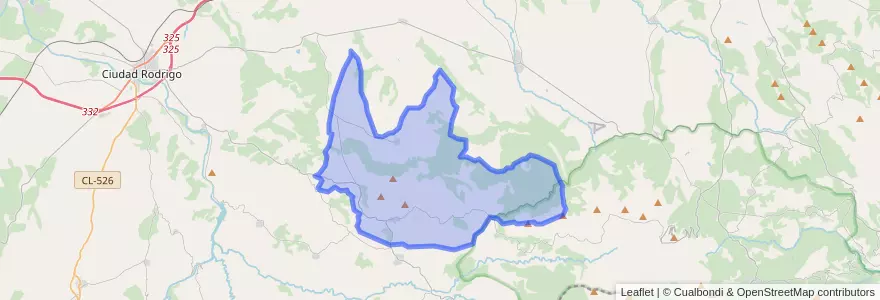 Mapa de ubicacion de Serradilla del Arroyo.