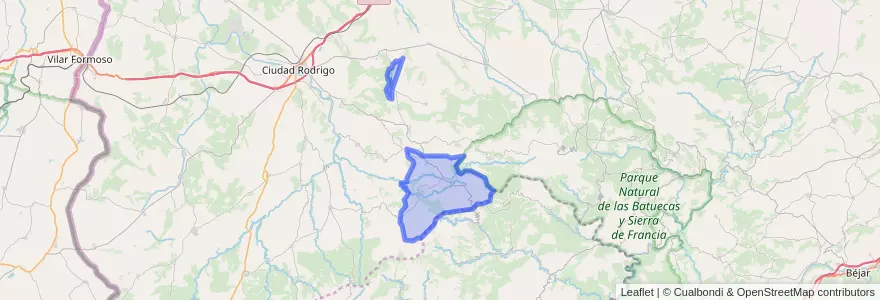 Mapa de ubicacion de Serradilla del Llano.