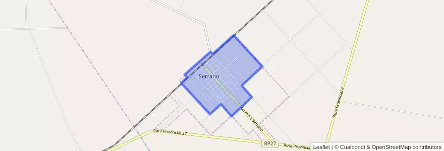 Mapa de ubicacion de Serrano.