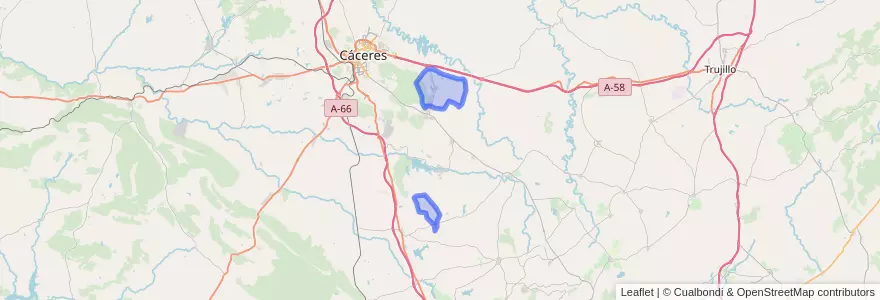 Mapa de ubicacion de Sierra de Fuentes.