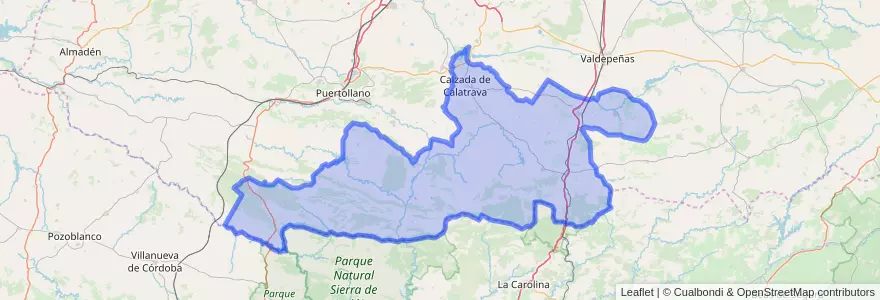 Mapa de ubicacion de Sierra Morena.