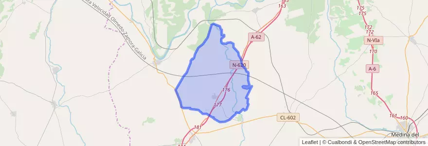Mapa de ubicacion de Siete Iglesias de Trabancos.