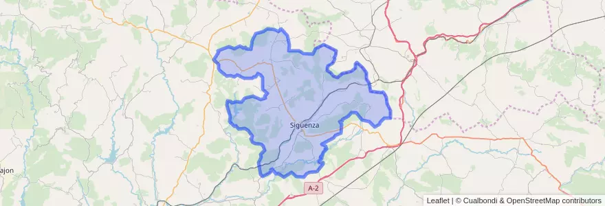 Mapa de ubicacion de Sigüenza.