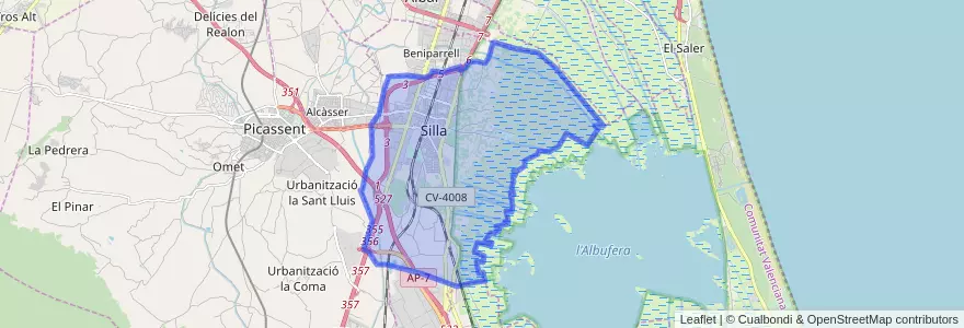 Mapa de ubicacion de Silla.
