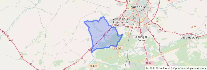 Mapa de ubicacion de Simancas.